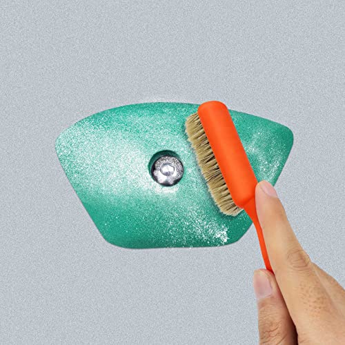 TWO STONES Climbing Chalk Brush with Thick Ultra Durable Boar's Hair Bristles, Bouldering Brush with Ergonomic Handle Portable with Climbing Chalk Bag(Not Included) for Climbing Wall Holds - color: Black+white