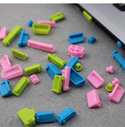 16PCS Universal Computer Anti Dust Stopper/Plug, Soft Silicone Dustproof Laptop Port Covers Purple - color: Purple
