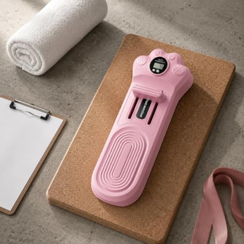 Foot Exercise Toe Training Device Arch Supporter with Digital Repetition Count Display Polypropylene Build Suitable for Daily Routine Gym Exercise - color: Pink