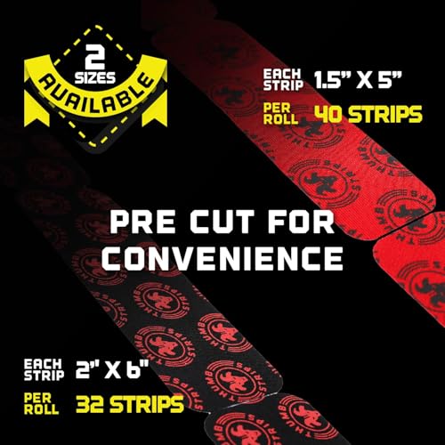 Goat Tape Black Super Stretchy Premium Thumb Tape and Pre Cut Black Athletic Tape for Fingers - Extra Sticky Elastic Athletic Thumb Tape for Weightlifting