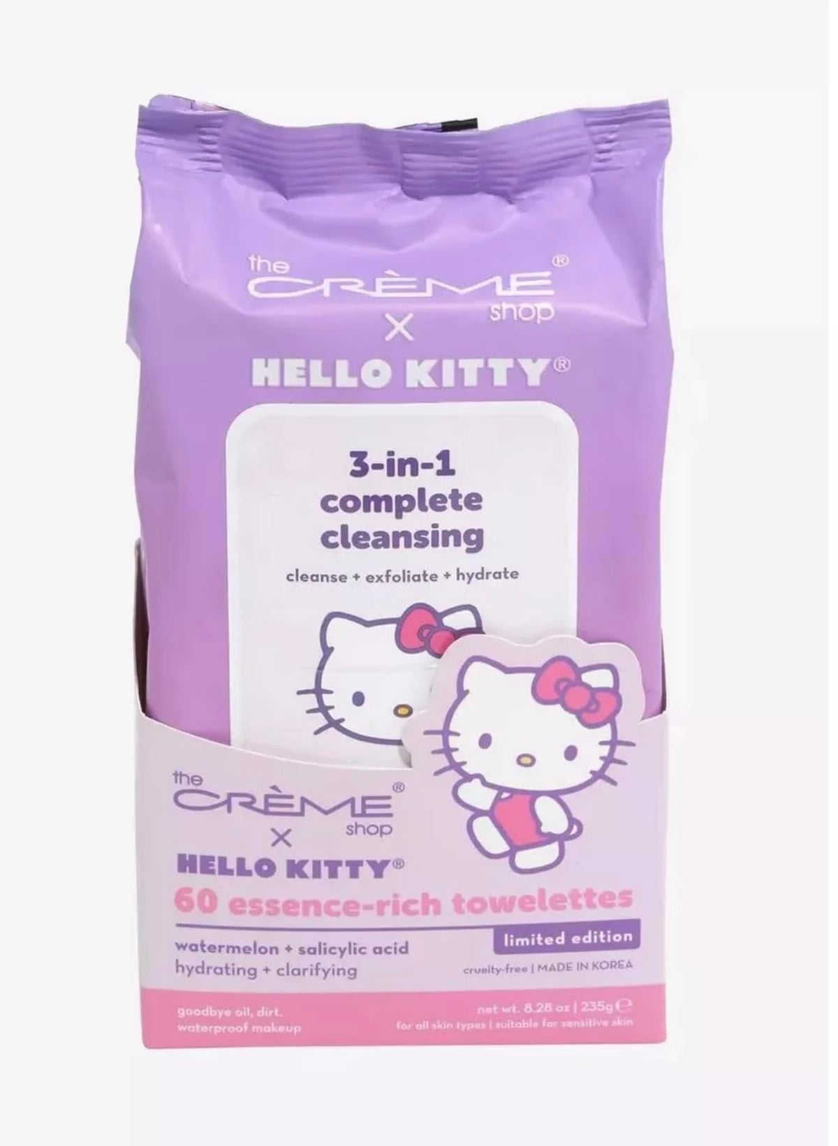 The Crème Shop x Hello Kitty 3-In-1 Complete Cleansing Wipes (60 Count)