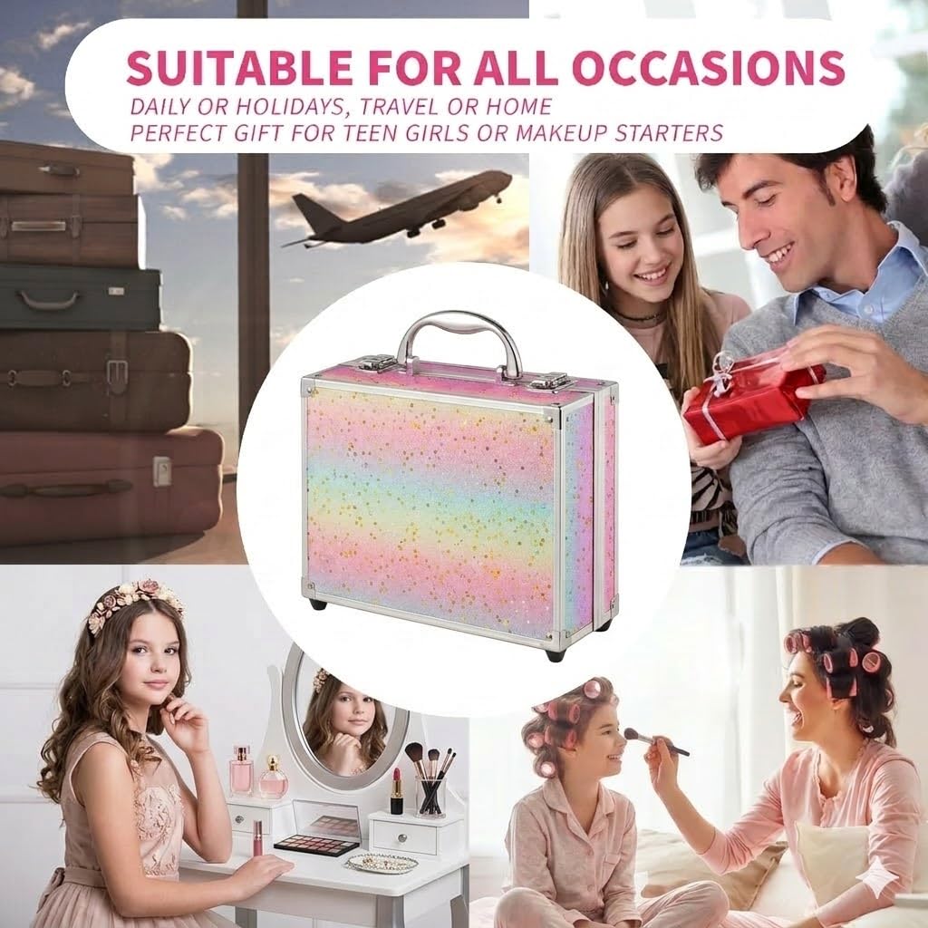 Hot Sugar Makeup Kit for Teenager Girls Starter Cosmetics Set Rainbow