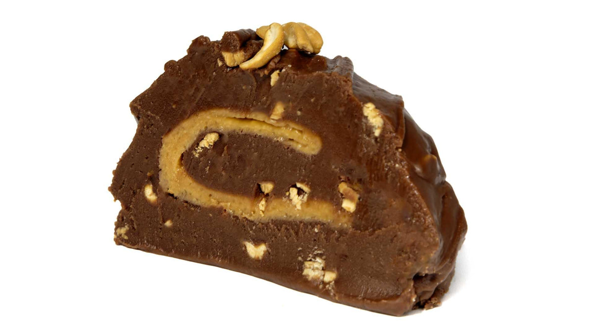 Frankenmuth Fudge Kitchen, Salted Caramel Cashew Fudge, Half Pound of Handcrafted Fudge
