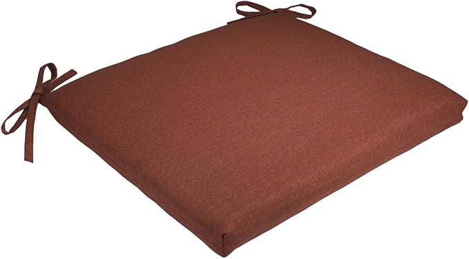 Comfort Classics Set of 4 19W x 17Dx 2H Spun Polyester Outdoor SEAT Cushion in Husk Texture Brick Inc.