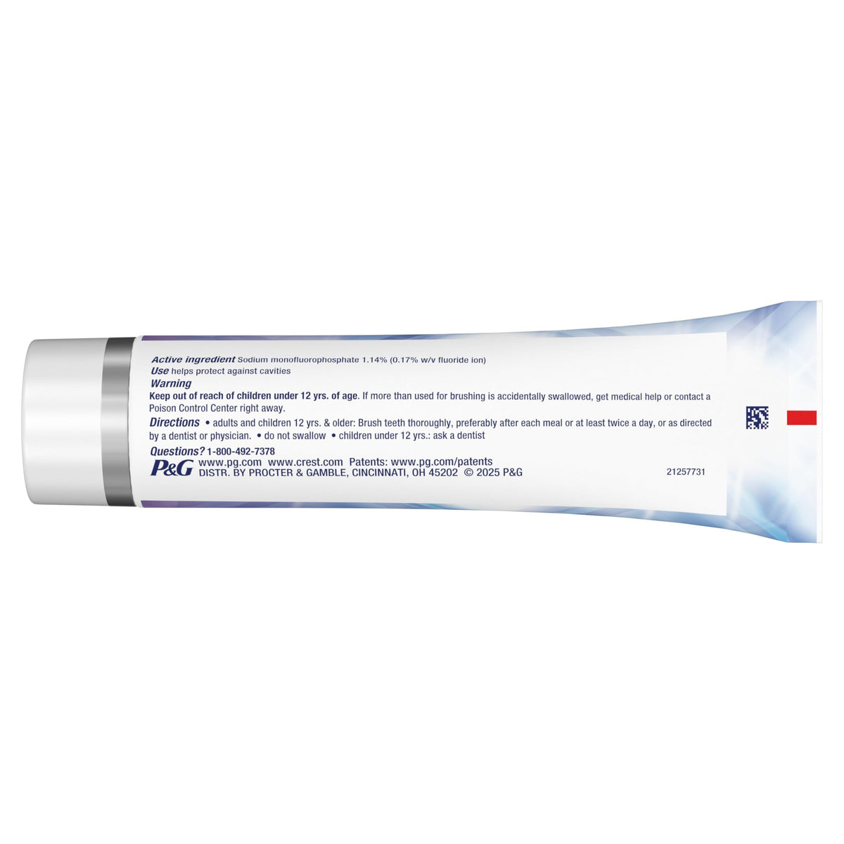 Crest 3D White Brilliance PRO Ultra White Teeth Whitening Toothpaste, 4% Hydrogen Peroxide, 3.8 oz (Pack of 1), Enamel Safe Fluoride Anticavity Toothpaste