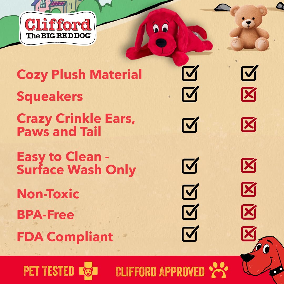 Large Dog Toy – Plush Squeaky Dog Toys for Large Breeds, Crinkle Stuffed Animal for Puppies, Toys to Keep Them Busy, Cute Indoor Chew for Medium and Small Dogs