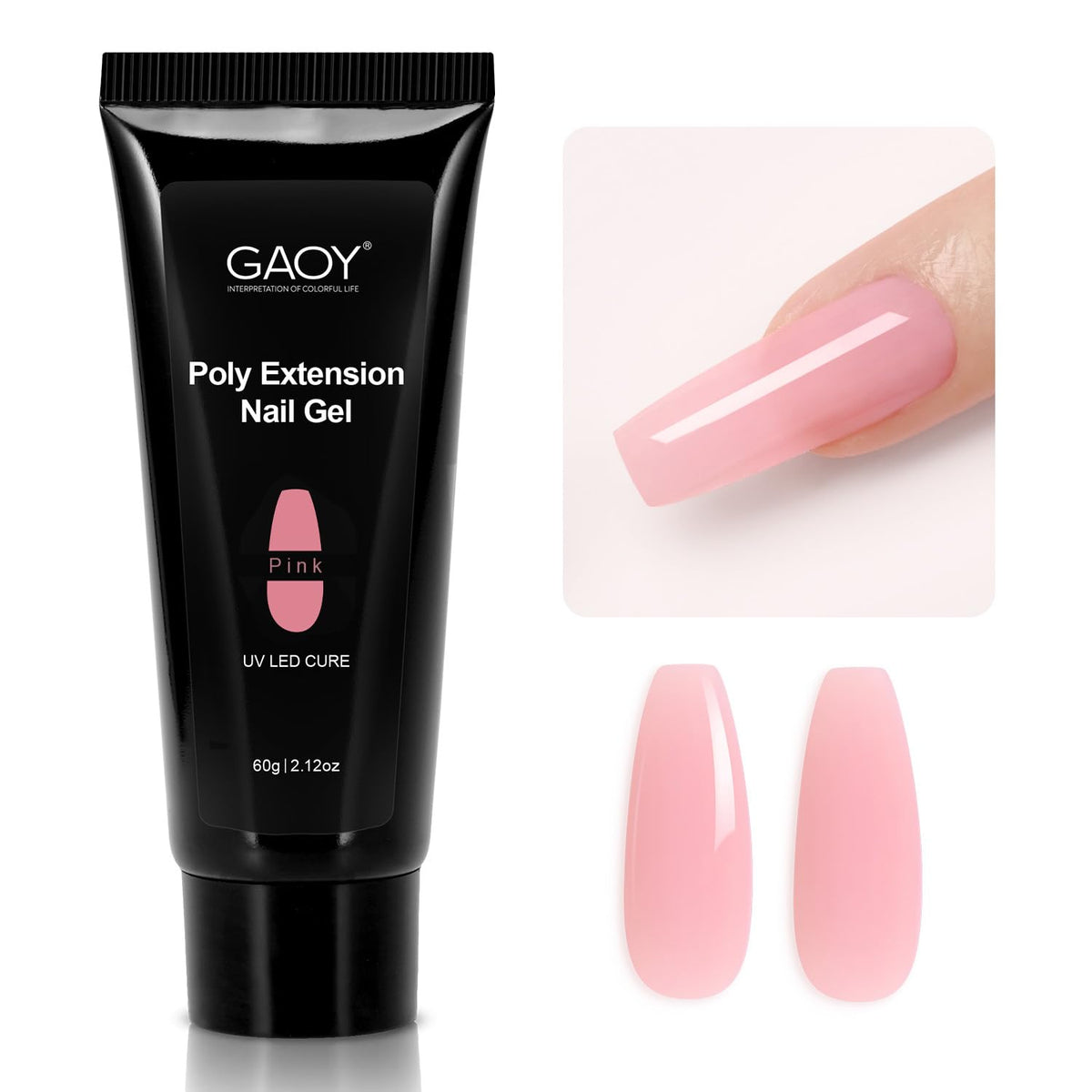Gaoy Poly Gel, 60G Nail Extension Gel, Pink Builder Gel Nail Enhancement Gel For Beginner & Professional Nail Art Salon Diy At H