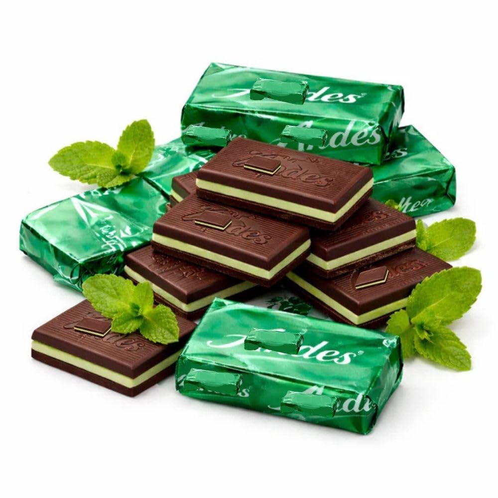 Chocolate Mint Thins Candy Individually Wrapped Bulk Bag - 25 lb (Approx. 2000 pieces)