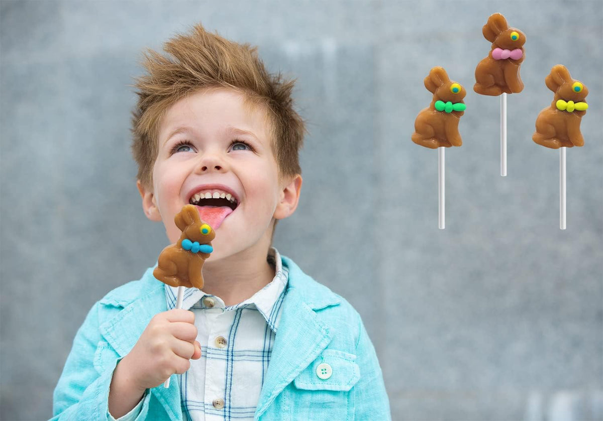 Fruidles Easter Bunny Lollipops Suckers, Colorful Eggs, Fat-Free - Individually Wrapped Pops (Pack of 576)