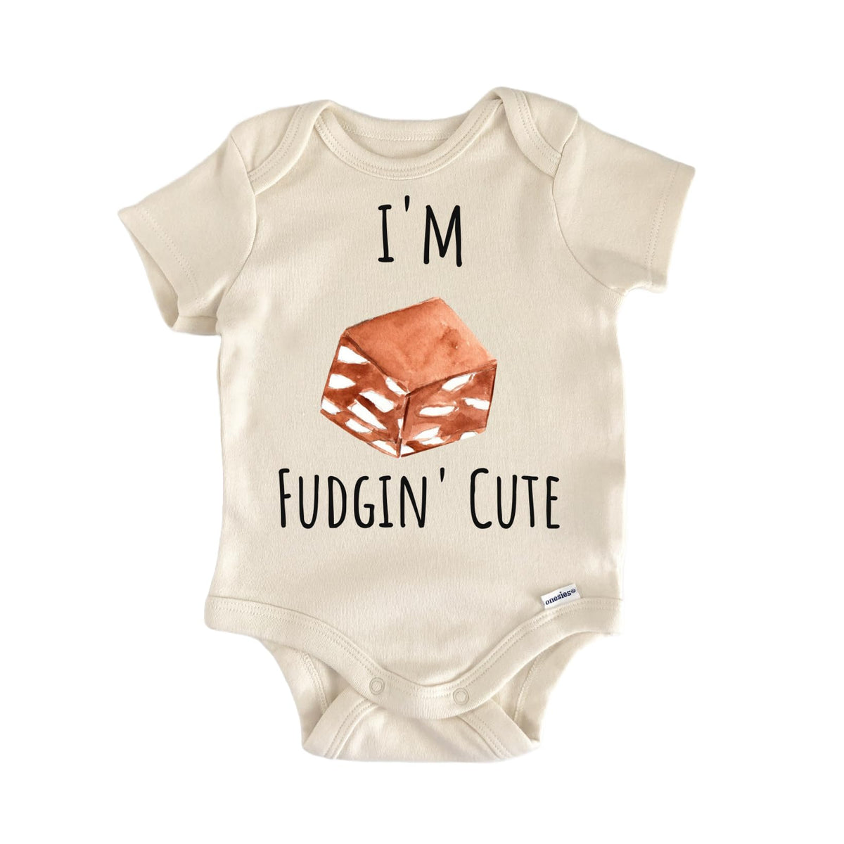NOFO VIBES Chocolate Fudge Cocoa Sweets Foodie Baby Gift Baby Bodysuit