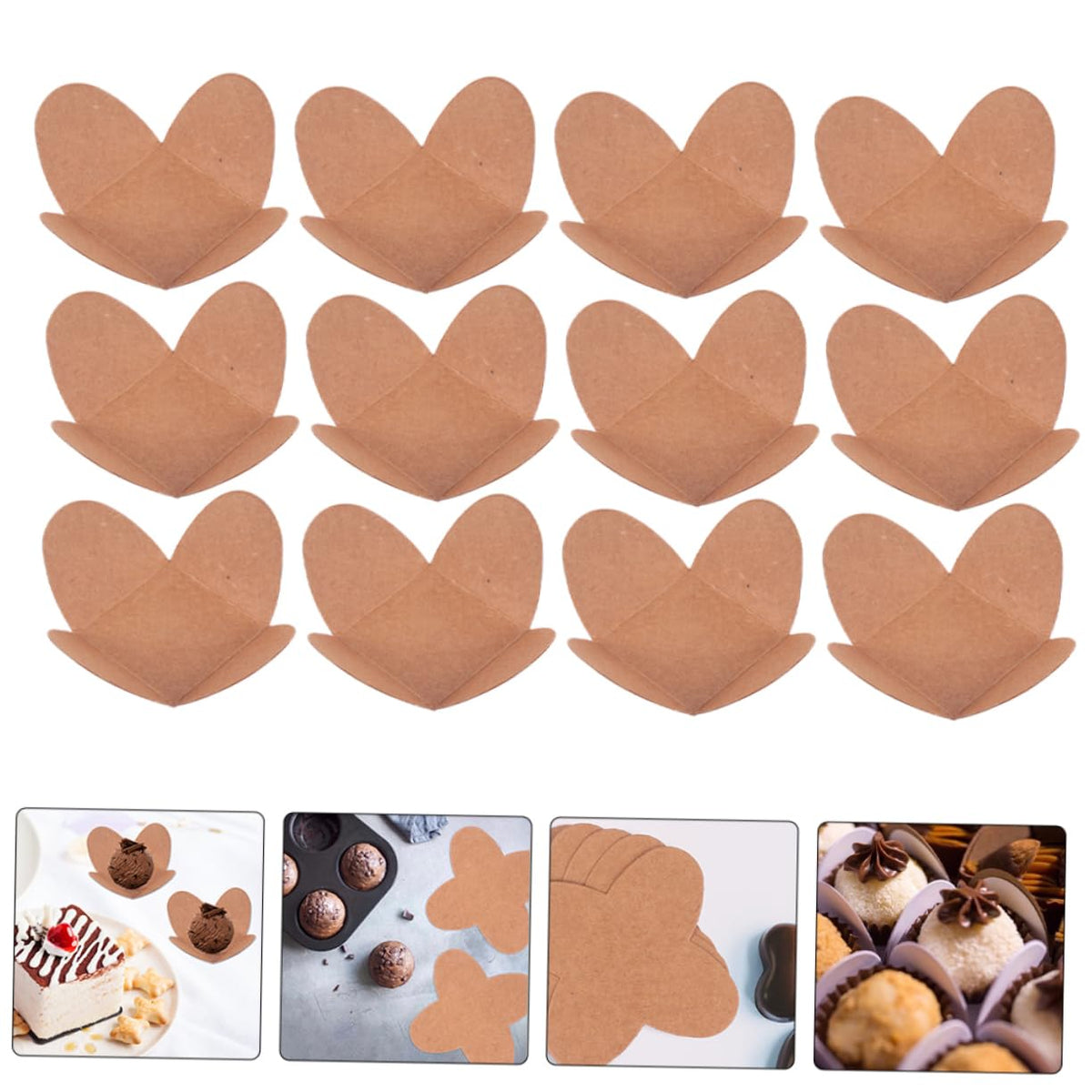 HAKIDZEL 150pcs Chocolate Candy Cups Truffle Wrappers for Packaging Desserts Paper Liners for Party Favors Weddings and Events for Chocolate
