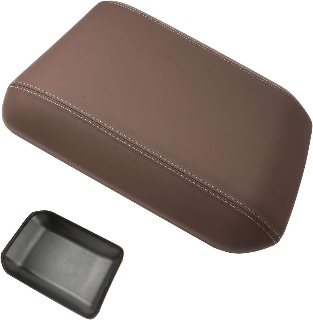 SXCY for 2024 2025 Land Cruiser Armrest Cover for Toyota Land Cruiser 2025 Accessories 2024 2025 Land Cruiser Center Console Cover 2025 Land Cruiser Middle Console Cover (Tan Leatherette ABS)