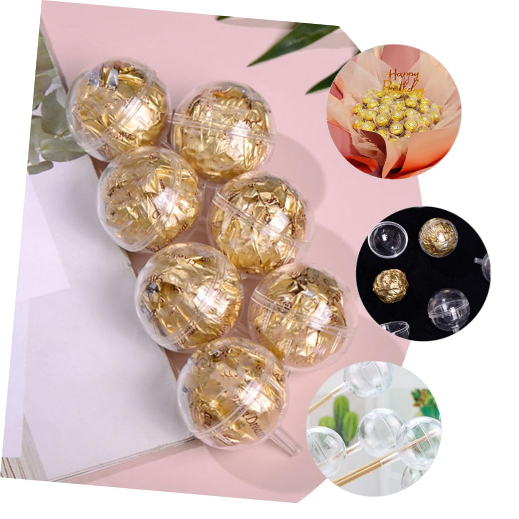 Anneome 60 Pieces Ball Holder Case Candy Holder Flower Packaging Support Rack Exotic Chocolate Wrappers