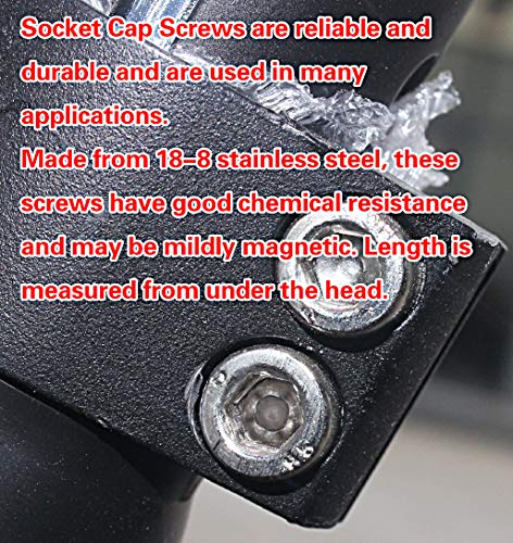 M6-1.0 x 12MM Socket Head Cap Screws,304 Stainless Steel, Quantity 20 - size: M6-1.0 x 12MM