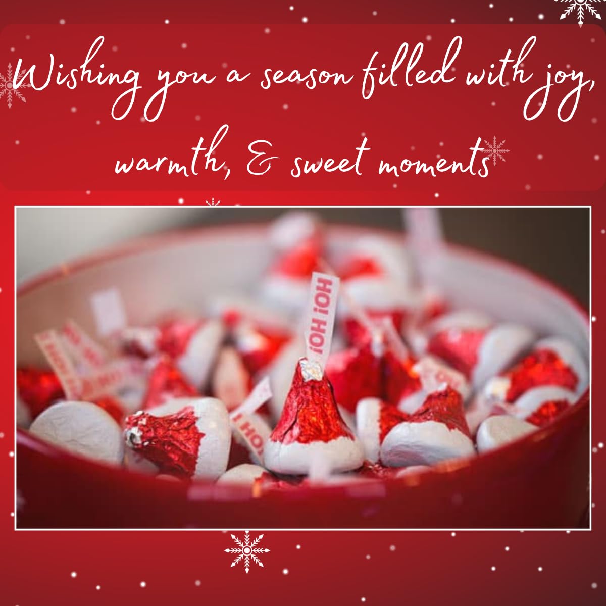 Candykrave Hershey'ss Santa Hat Kisses Milk Chocolate candy - (2LB 180 pcs) - Bulk chocolate Silver Foil Candy variety pack - Delicious Treats