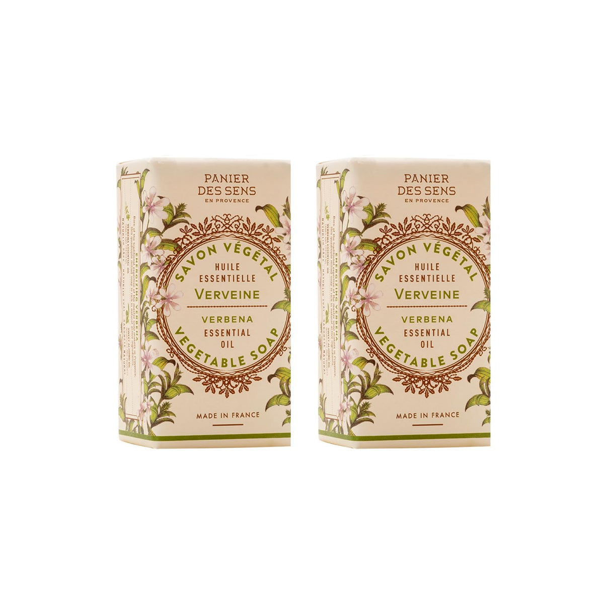 Panier Des Sens - Verbena Bar Soap - Moisturizing Gentle Scented Soap Bar - Natural Soap With Sweet Almond - 97% Natural Ingredi