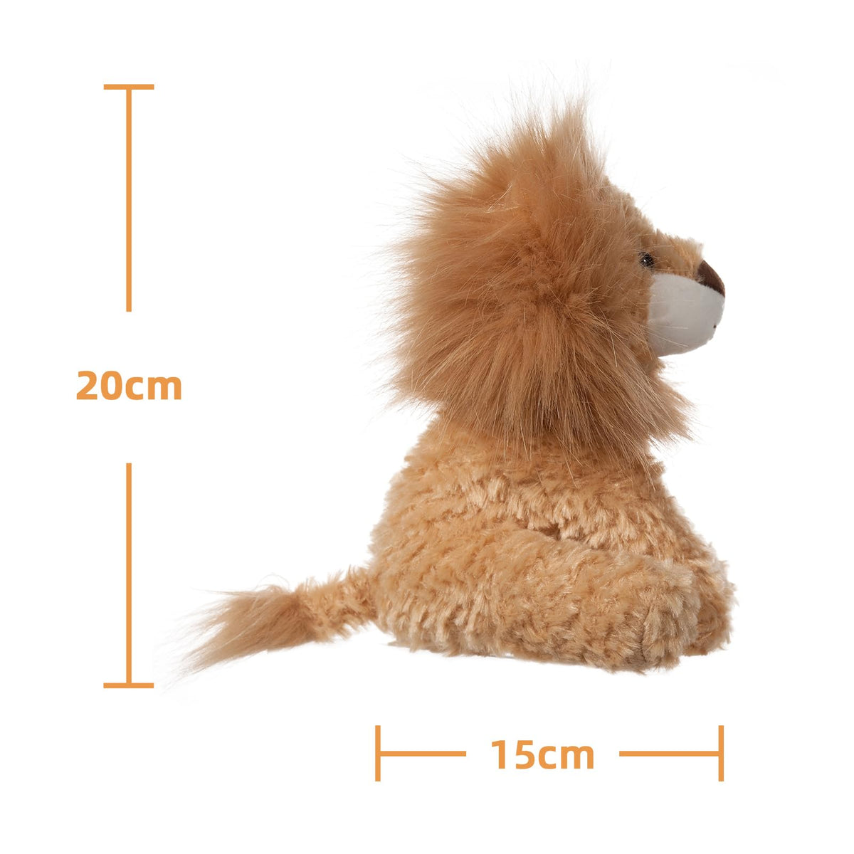 Apricot Lamb Toys Plush Yellow Plush Lion Soft Stuffed Animal for Kids 8''