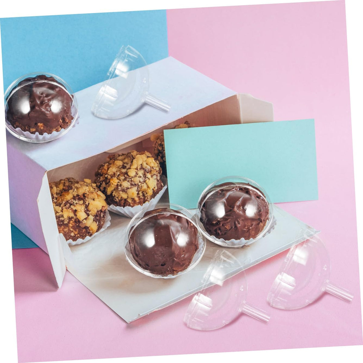 PERSELOSO 50pcs Chocolate Cup Wrappers for Truffles Safe Sturdy and Stylish Candy Holders for Valentine's Day Weddings and Parties