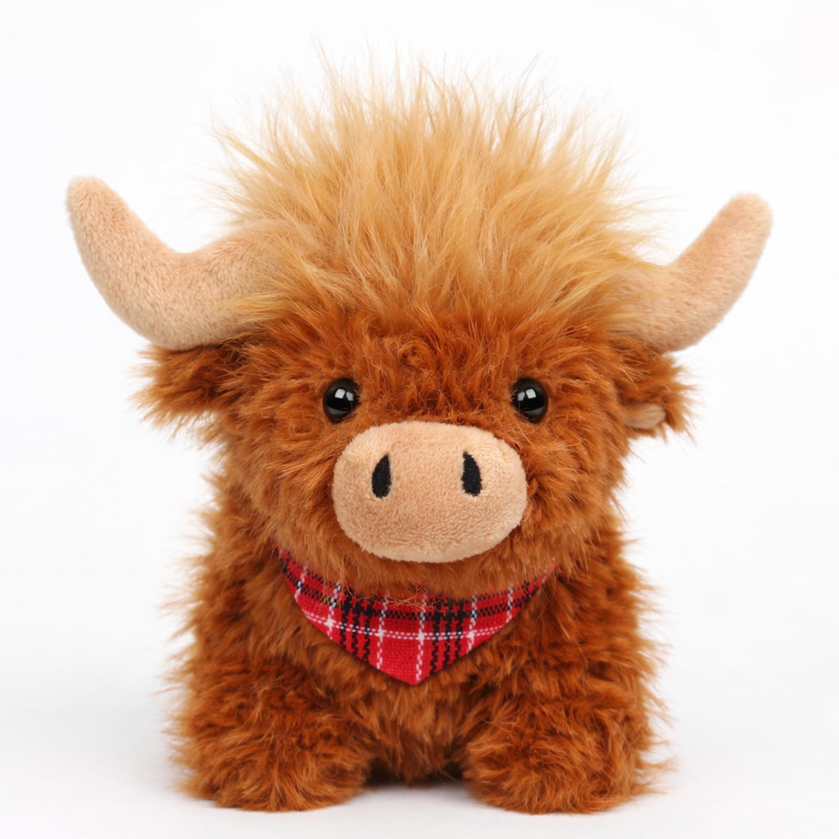 Mushymallow Sitting Highland Cow Stuffed Animal Soft Plush, Brown