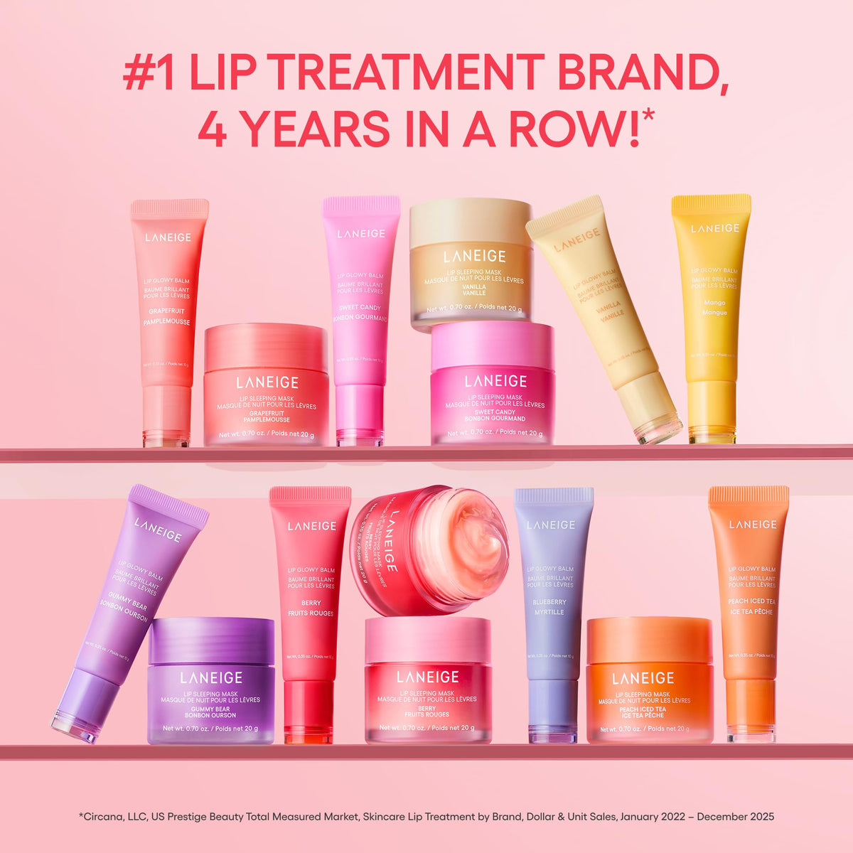 LANEIGE Lip Sleeping Mask: Hydrating & Nourishing Korean Overnight Lip Treatment Mask with Shea Butter, Vitamin C & Murumuru, Antioxidants For Flaky, Dry Lips | Korean Skin Care Vanilla