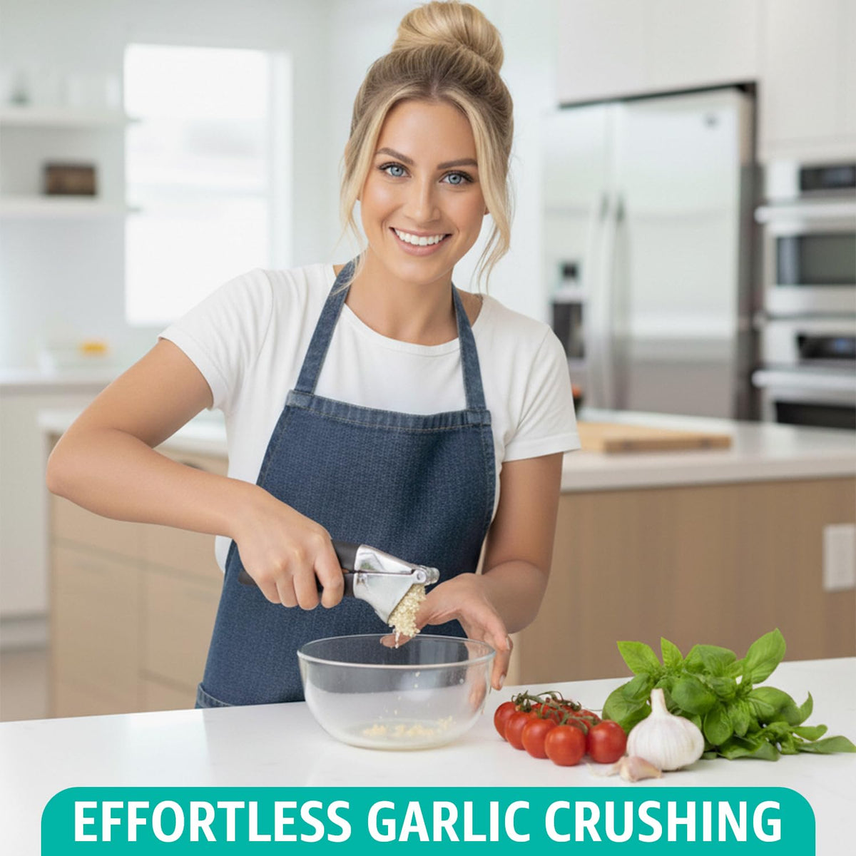 Garlic Press Set β Heavy Duty Garlic Crusher & Mincer | No Peel Required | Easy Squeeze & Clean | Ergonomic Handle | Ginger Press β Silicone Peeler & Cleaning Brush | Large Chamber Kitchen Tool