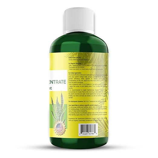 Organic Seaweed Kelp Liquid Fertilizer for Sansevieria - Snake Plant Food (16 OZ)