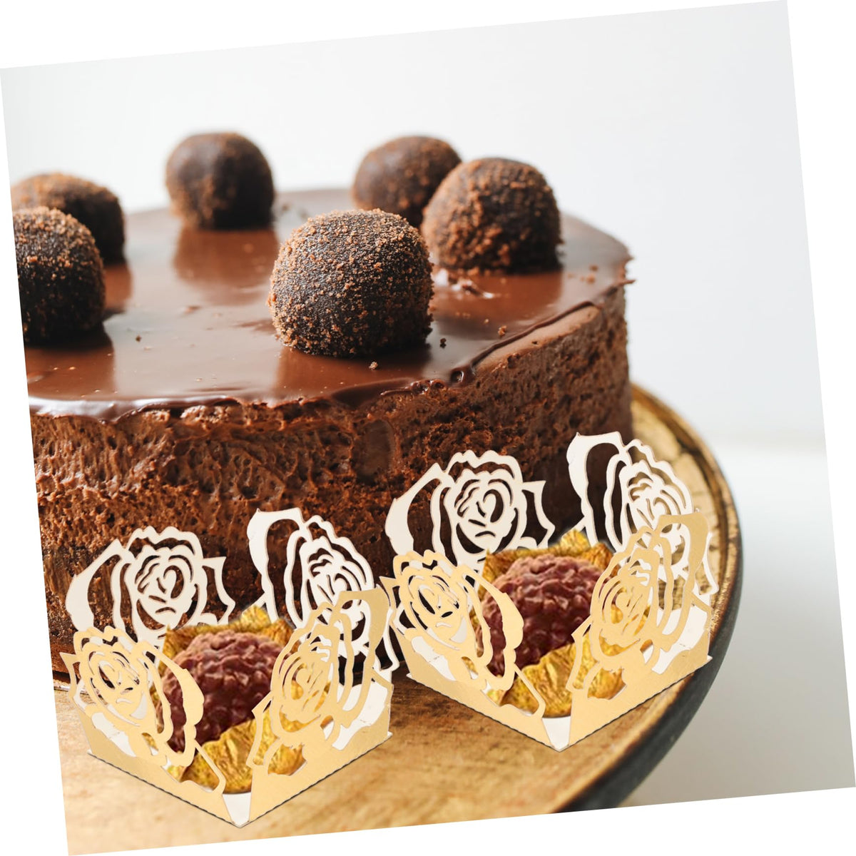 OKUMEYR 50pcs Hollow Chocolate Wrappers Elegant Design for Party and Wedding Decorations Decorative Chocolate Trays for and Candies