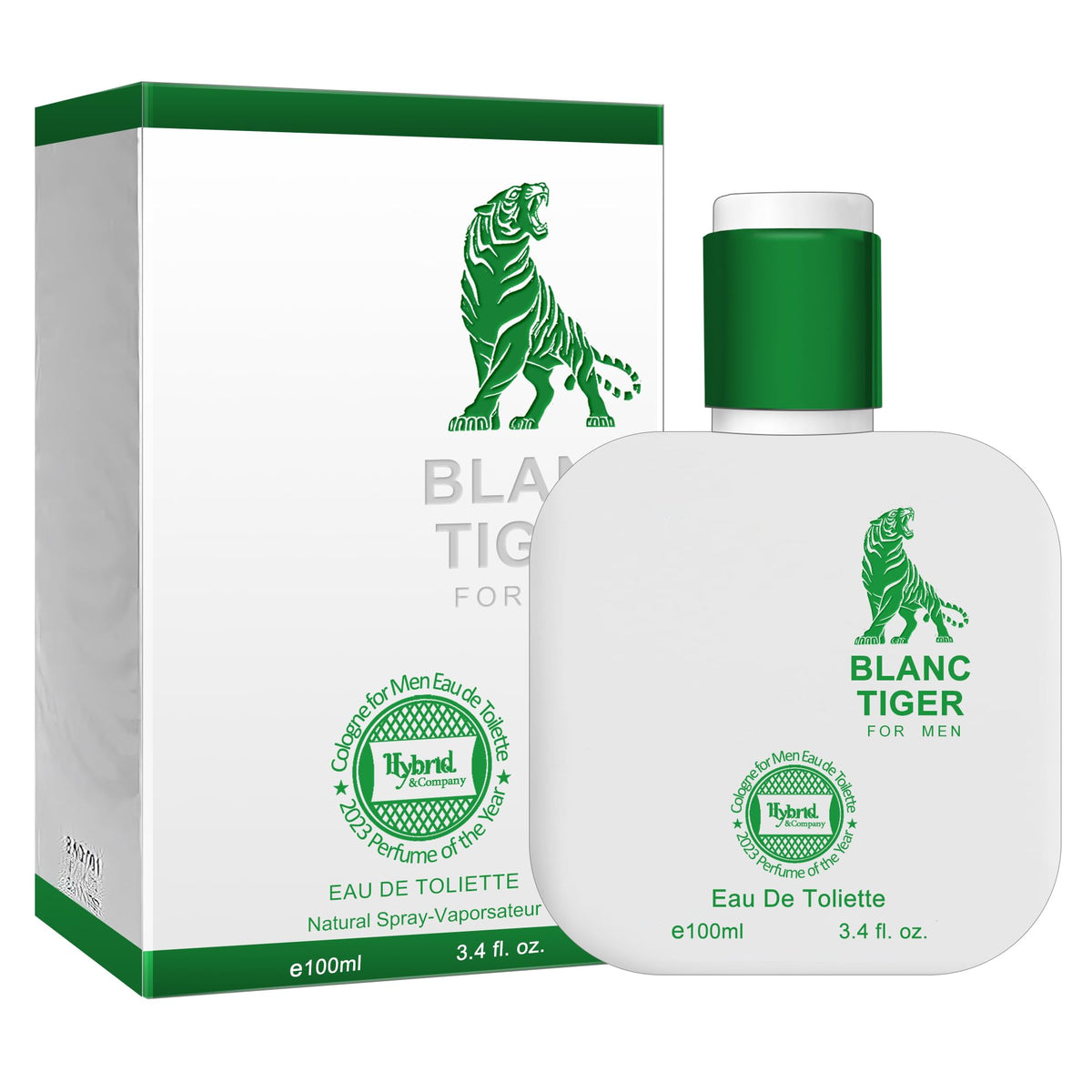 Hybrid & Company Blanc Tiger For Men Confident And Agile Masculinit Scent Mens Perfume,3.4 Fl Oz