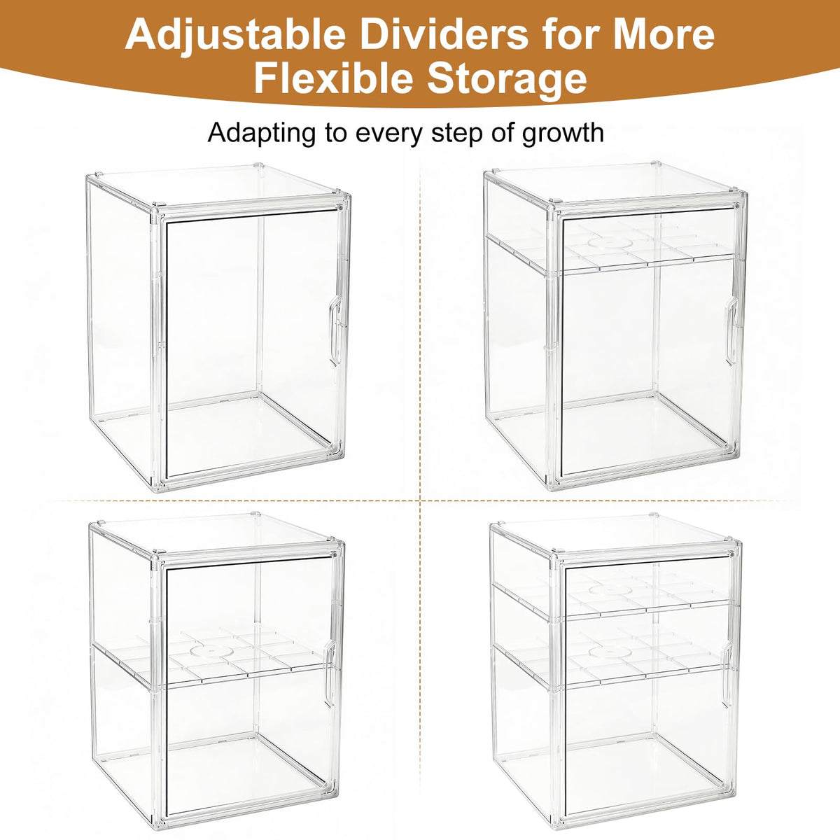 ERTIUANIO Baby Bottle Organizer – 3 Tier Acrylic Bottle Storage Organizer container, Clear Plastic Bottle Station Organizers Drawers for Countertop Kitchen Cabinet Vanity, Bathroom, Gifts for New Mom