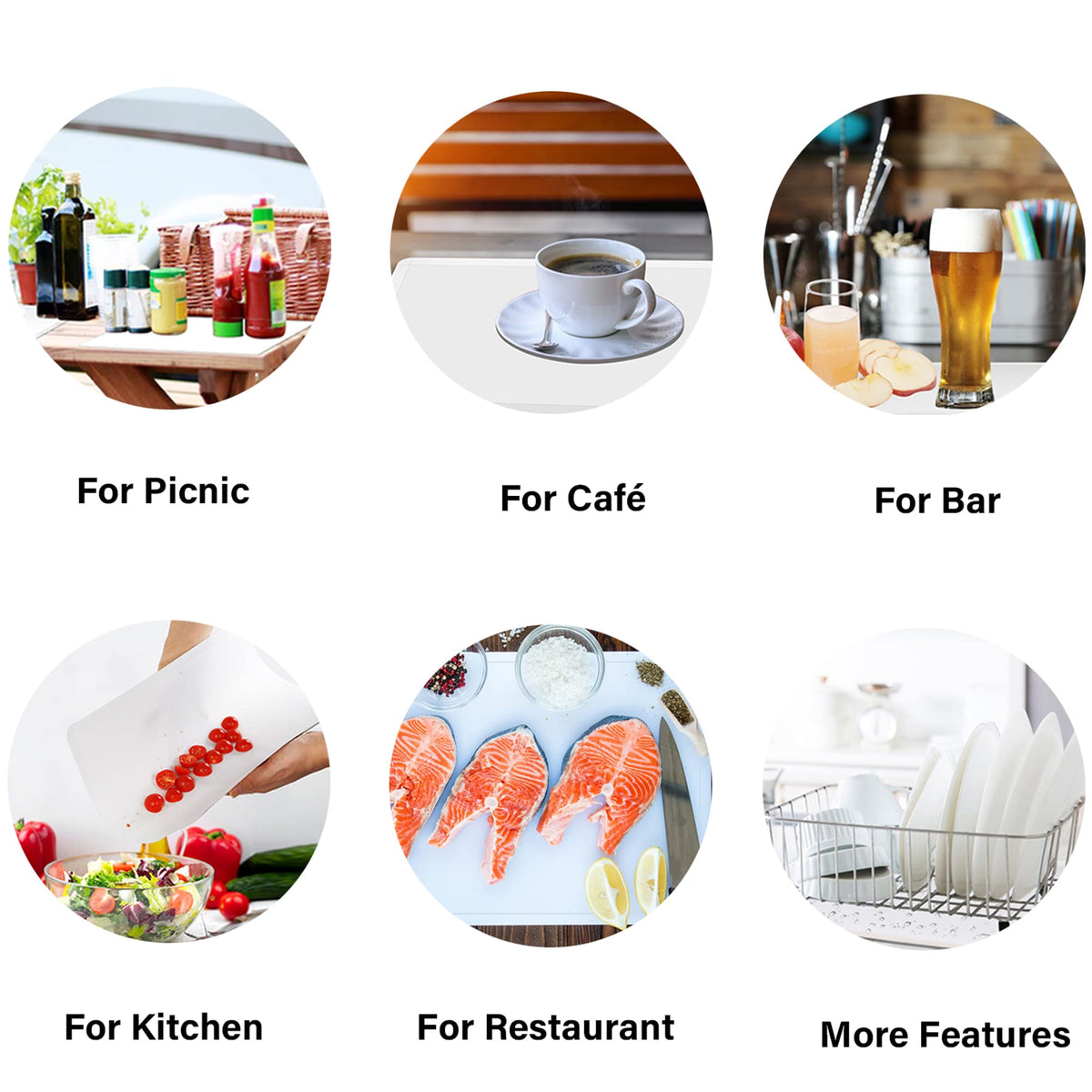 ZVP Disposable Cutting Boards 30 Count, Collapsible Cutting Board Sheet with Built-in Crease, Flexible Plastic Cutting Mat for Kitchen and Commercial Use, 17 x 12 In White