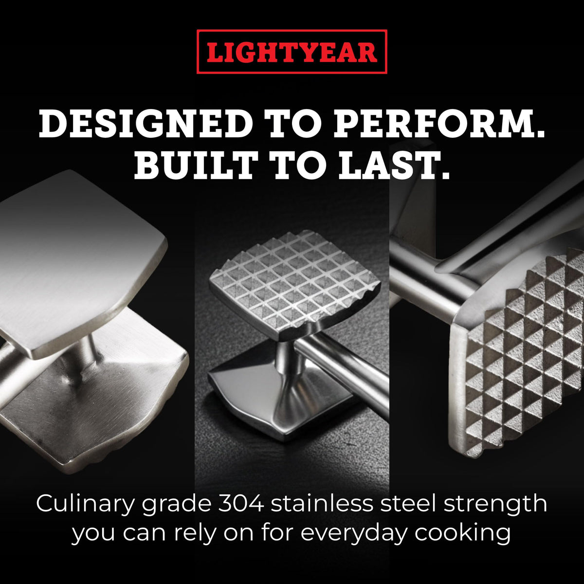 Lightyear Meat Tenderizer – Stainless Steel Meat Mallet