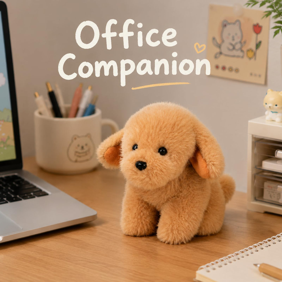 Mushymallow Sitting Dog Stuffed Animal Soft Dog Plush Toy, Golden