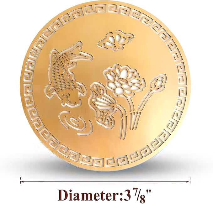 Copper Bird Bath Purification Disk, Water Wiggler for Bird Bath, Bird Bath Copper Disk, 1mm Reinforced 99% Pure Copper Cleaning Disk, Universal Fit for Outdoor Birdbaths, 4 Inch in Diameter (A)