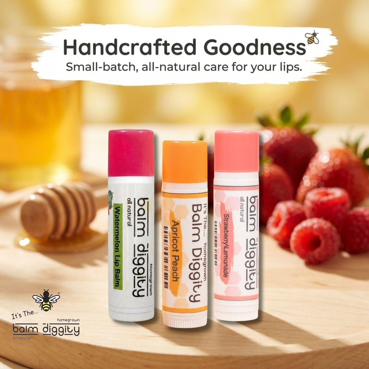 It's The Balm Diggity Beeswax Fruity Lip Balm Variety Set, 3 Pack, Sticks