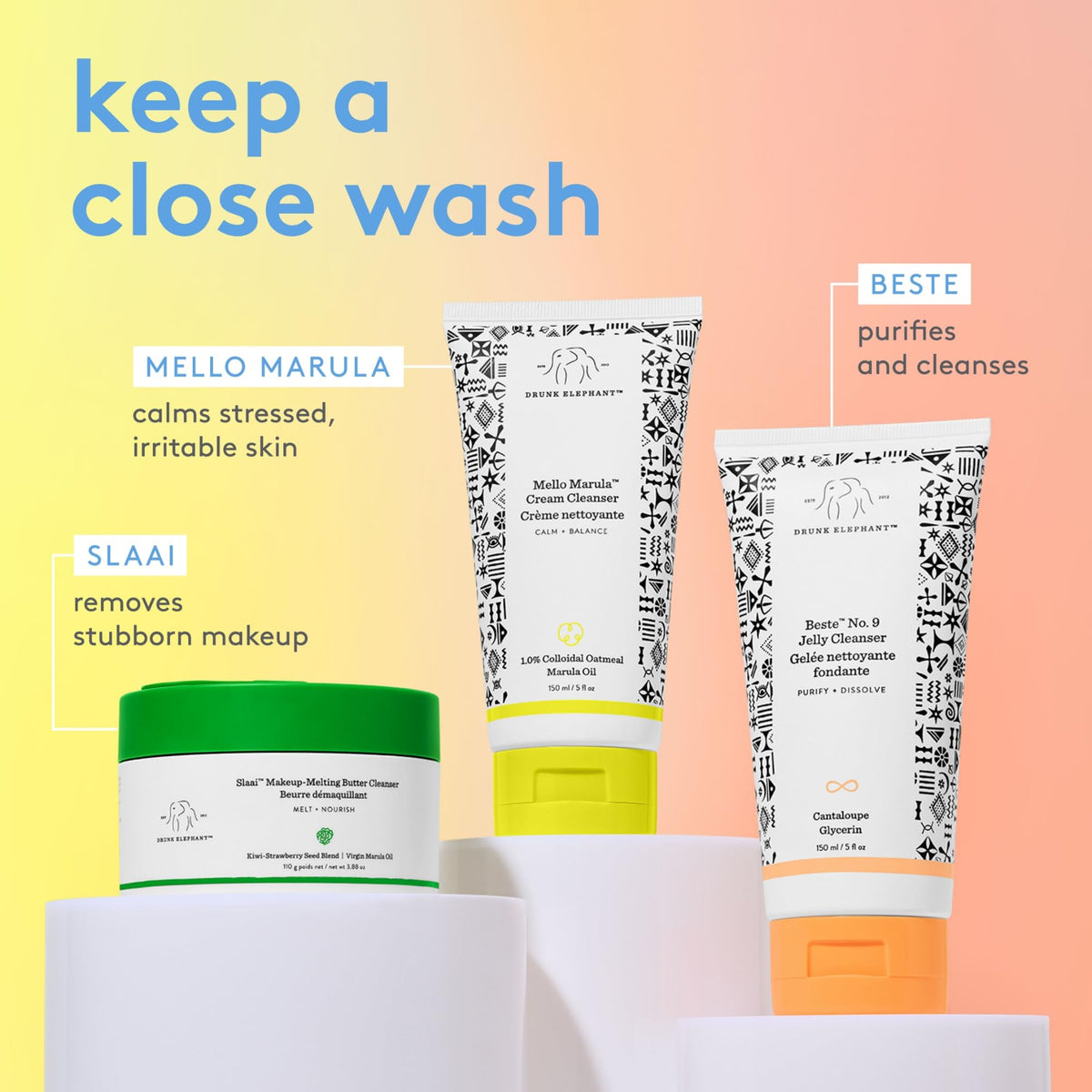 Drunk Elephant Beste No. 9 Jelly Cleanser - 150 ml/5 fl oz - Travel-Size Gel Face Wash - Clean Clinical Skincare - Cruelty-Free - Dermatologist-Tested - Free of Essential Oils, Silicones & Fragrance