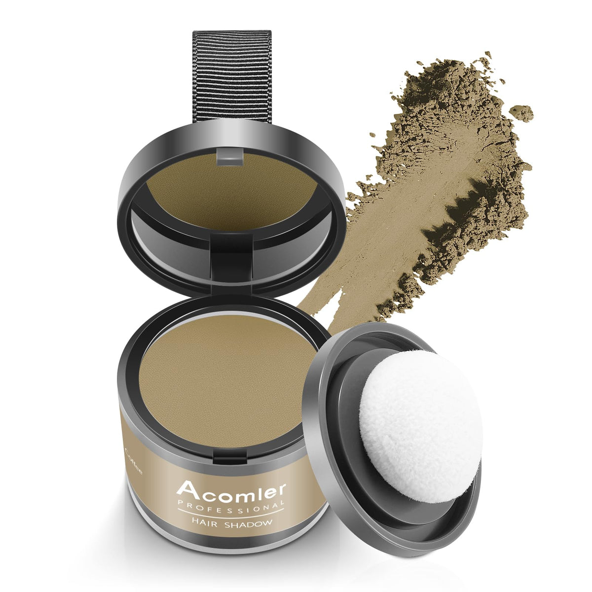 Acomler Instantly Root Cover Up Hairline Shadow Powder For Thinning Hair, Grey Hair, Eyebrows, Beard Lines, And Bald Spots (Coff
