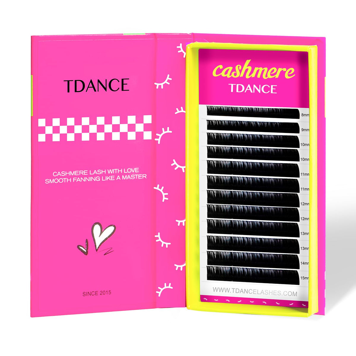 Tdance Cashmere Lash Extensions Super Soft Classic Lash Extensions 0.03Mm Thickness Cc Curl Single Length 14Mm Individual Volume