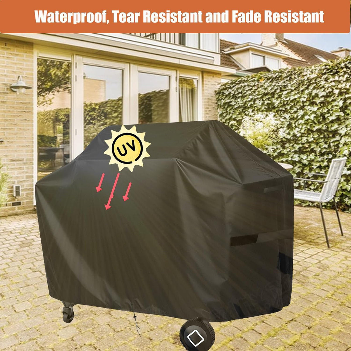 Grill Griddle Cover for Brand-Man Griddle Grill Combo 6-Burner, Portable Gas BBQ Covers, Waterproof Outdoor Propane Grills Cover-22.4" D x 64" W x 42" H