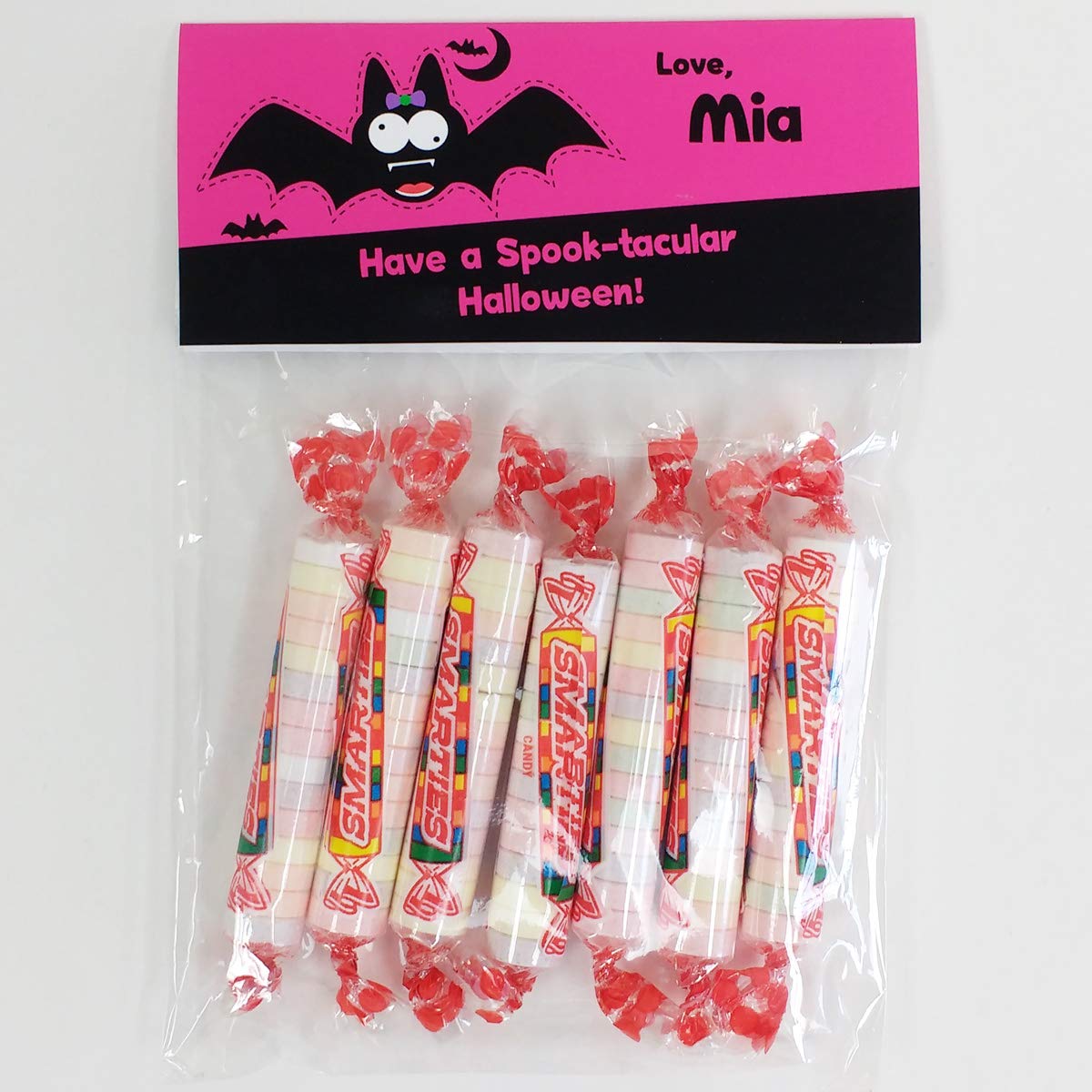 Crazy Bat Pink Halloween Candy Bag Toppers | Halloween Candy Bags | Halloween Party Favors | (20) Per Set
