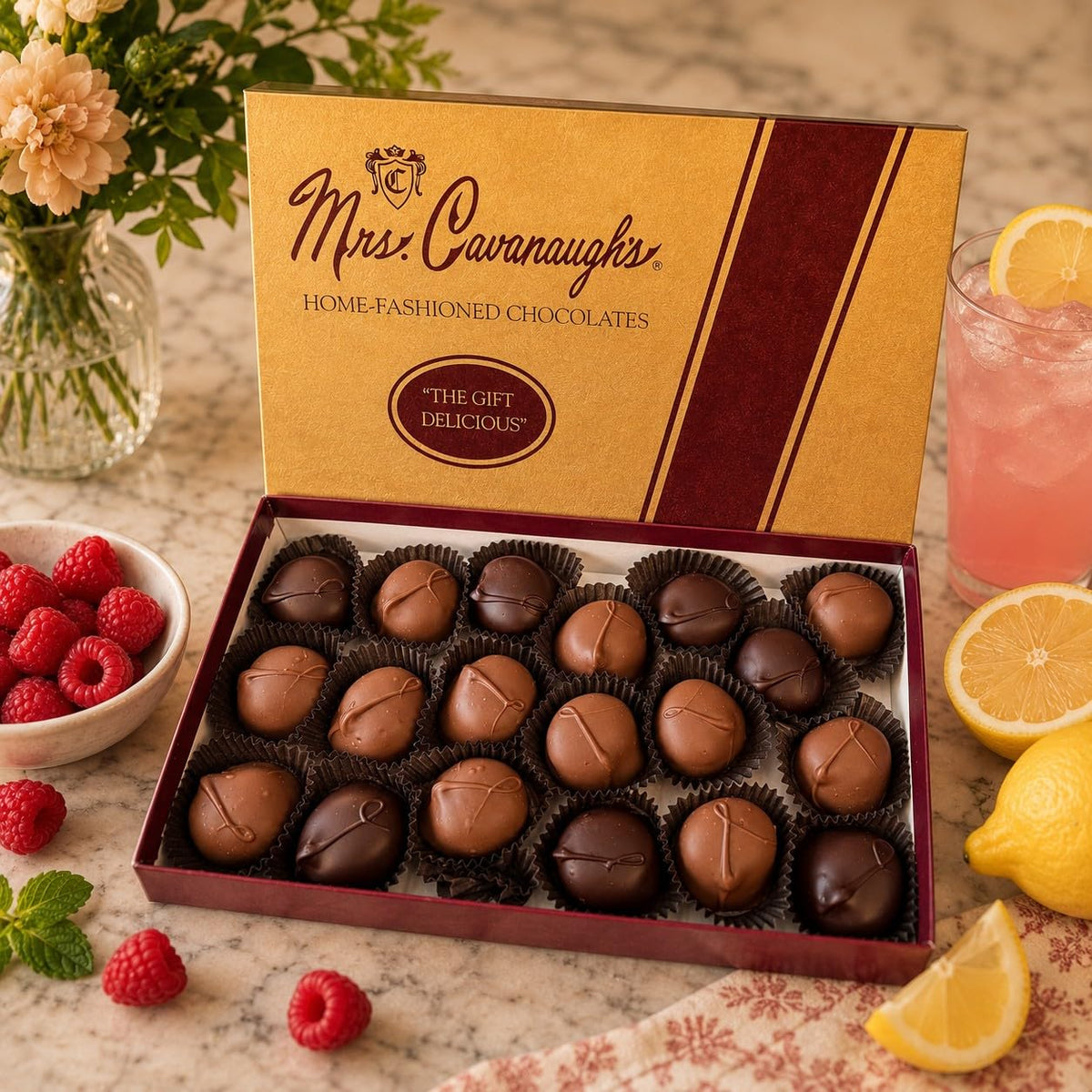 Mrs. Cavanaugh's 1 lb Raspberry Lemonade Cream Dark Chocolate