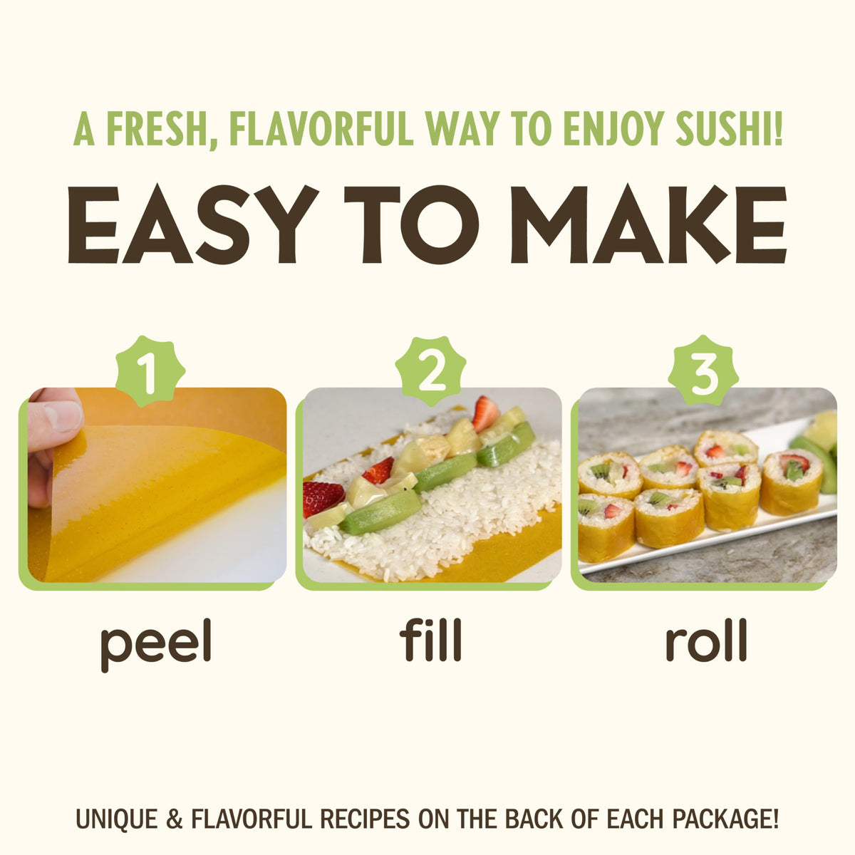 Mango Chipotle Sushi Wraps (20 Count) - Vegan, Gluten-Free, Plant-Based, Low-Carb Wraps - Non-GMO, Paleo Seaweed Alternative with Sweet & Smoky Flavor