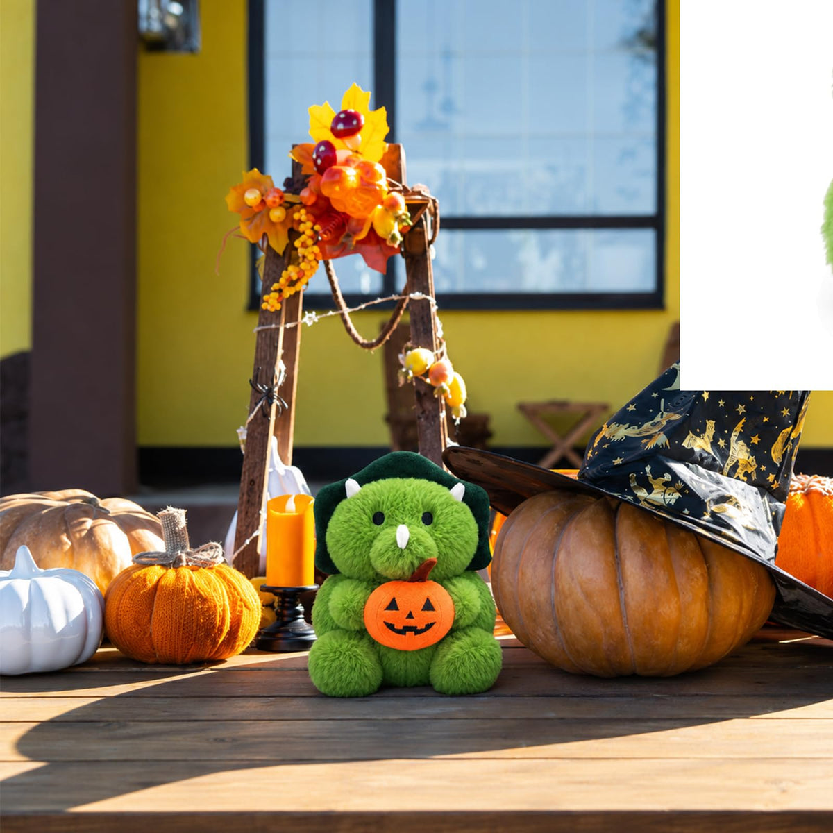 Halloween Dinosaur Plush Toy - Dinosaur Stuffed Animal with Pumpkin Stuffy