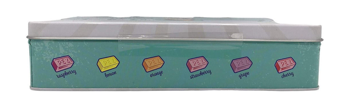 Collections Etc Pez Collector Candy Tin With 40+ Rolls Of Assorted Candy