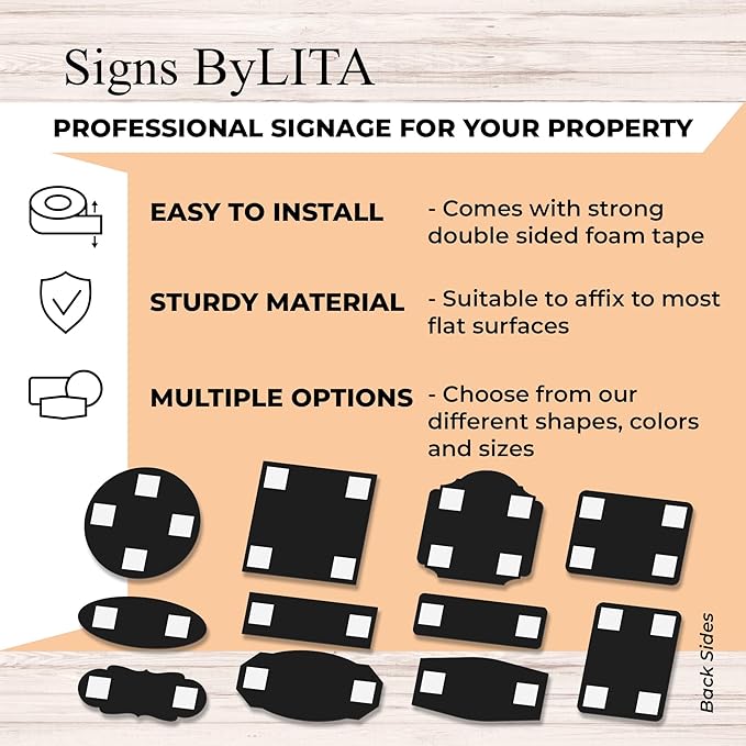 Signs ByLITA Standard Sprinkler Room Sign (Black) - Small 2 Pack