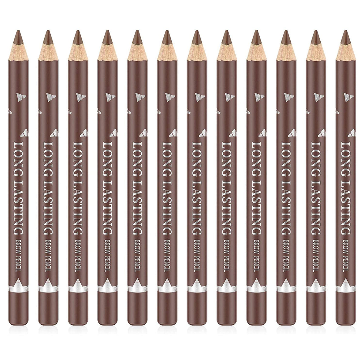 Go Ho 12 Pcs Brown Eyebrow Eyeliner Pencils Makeup Pen,Sweatproof Eye Brow Pencil,Long-Lasting Nice Color Eye Brow Gel Pen Makeu
