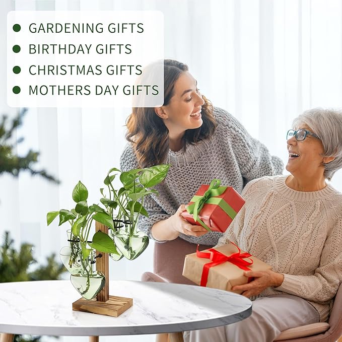 Plants Propagation Stations Plant Terrarium Kit Glass Planters for Indoor Plants House Plant Accessories Gift for Women - 4 Love Bulb Vase