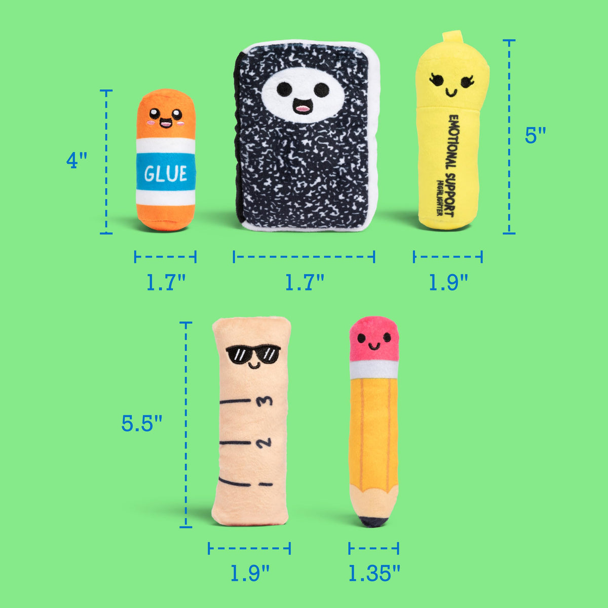 Emotional Support School Supplies Plush, Cute Toys by Relatable