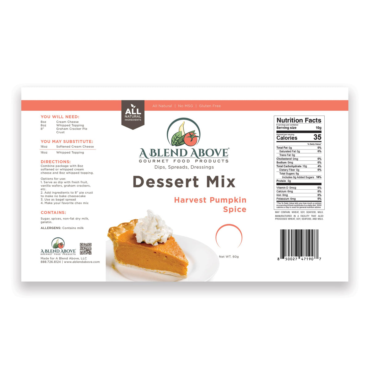 A Spice Above A Blend Above No-Bake Dessert Mixes, Best Sellers - Apple Pie, Creme Brulee, Cherry Pie, and Pumpkin
