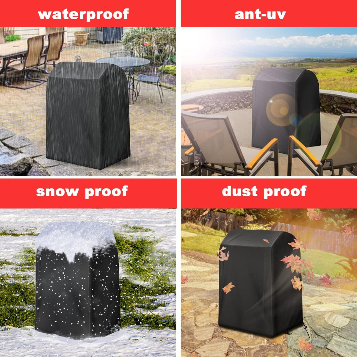Grill Cover, 40-Inch Heavy Duty Waterproof UV Resistant BBQ Grill Cover for Outdoor Grill, Fit for Nexgrill Brinkmann Weber Char-Broil and More