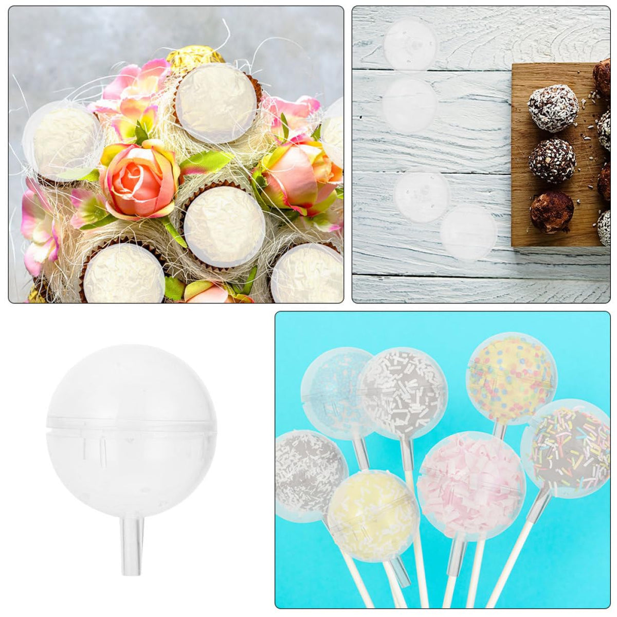 PRETYZOOM Valentine's Day Chocolate Flower Holder Candy Boxes Truffle Holder Party Supplies Flower Bouquet